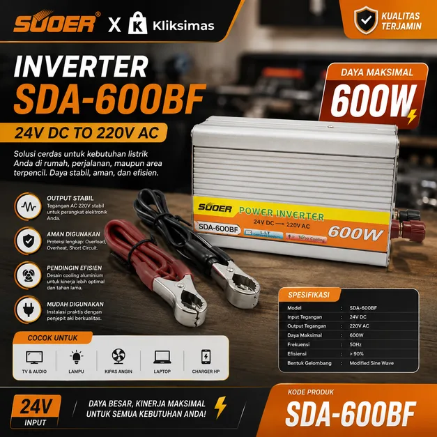 SUOER Inverter SDA 600BF 24V