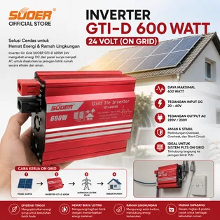 SUOER INVERTER GTI-D 600 WATT 24 VOLT (ON GRID)