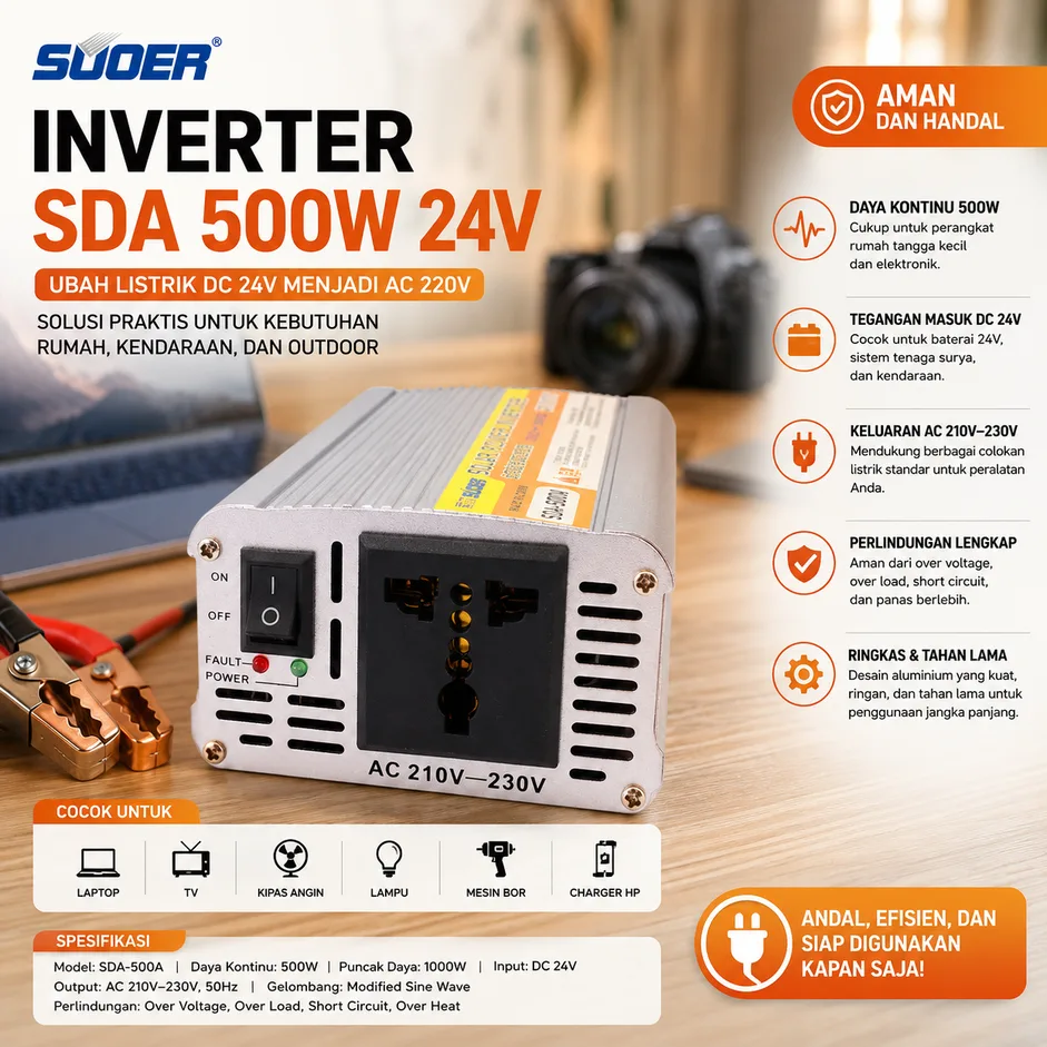 SUOER Inverter SDA 500W 24V