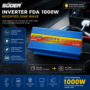 SUOER INVERTER FDA 1000 WATT MODIFIED SINE WAVE