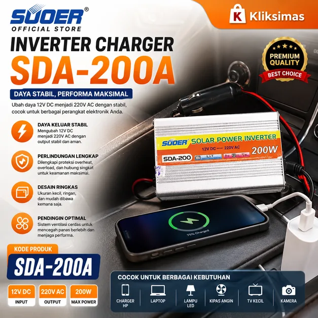 SUOER INVERTER CHARGER SDA-200A