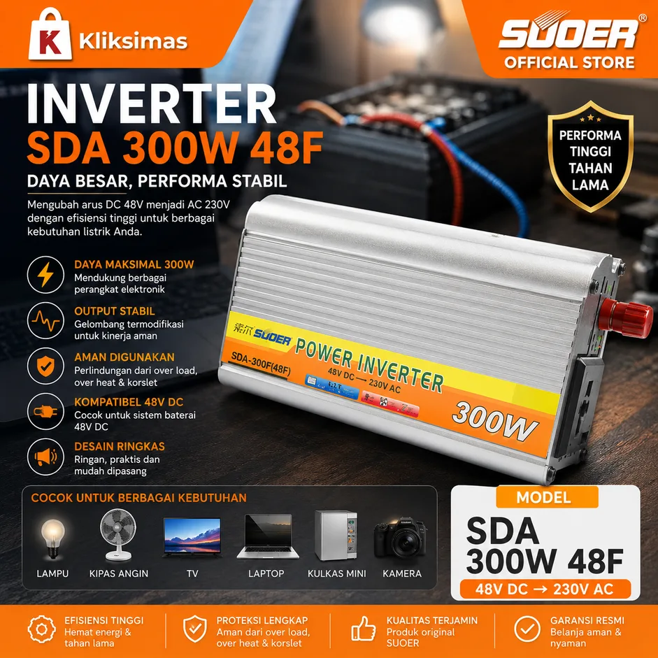 SUOER INVERTER SDA 300W 48F