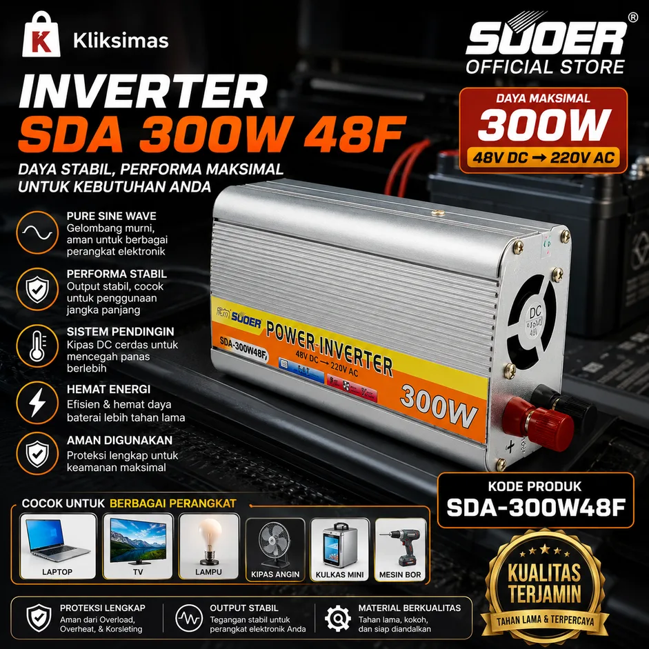 SUOER INVERTER SDA 300W 48F