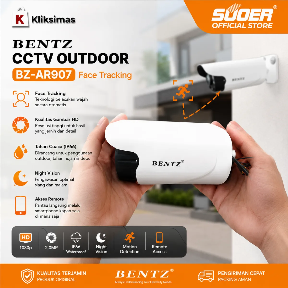 BENTZ CCTV Outdoor BZ-AR907 Face Tracking