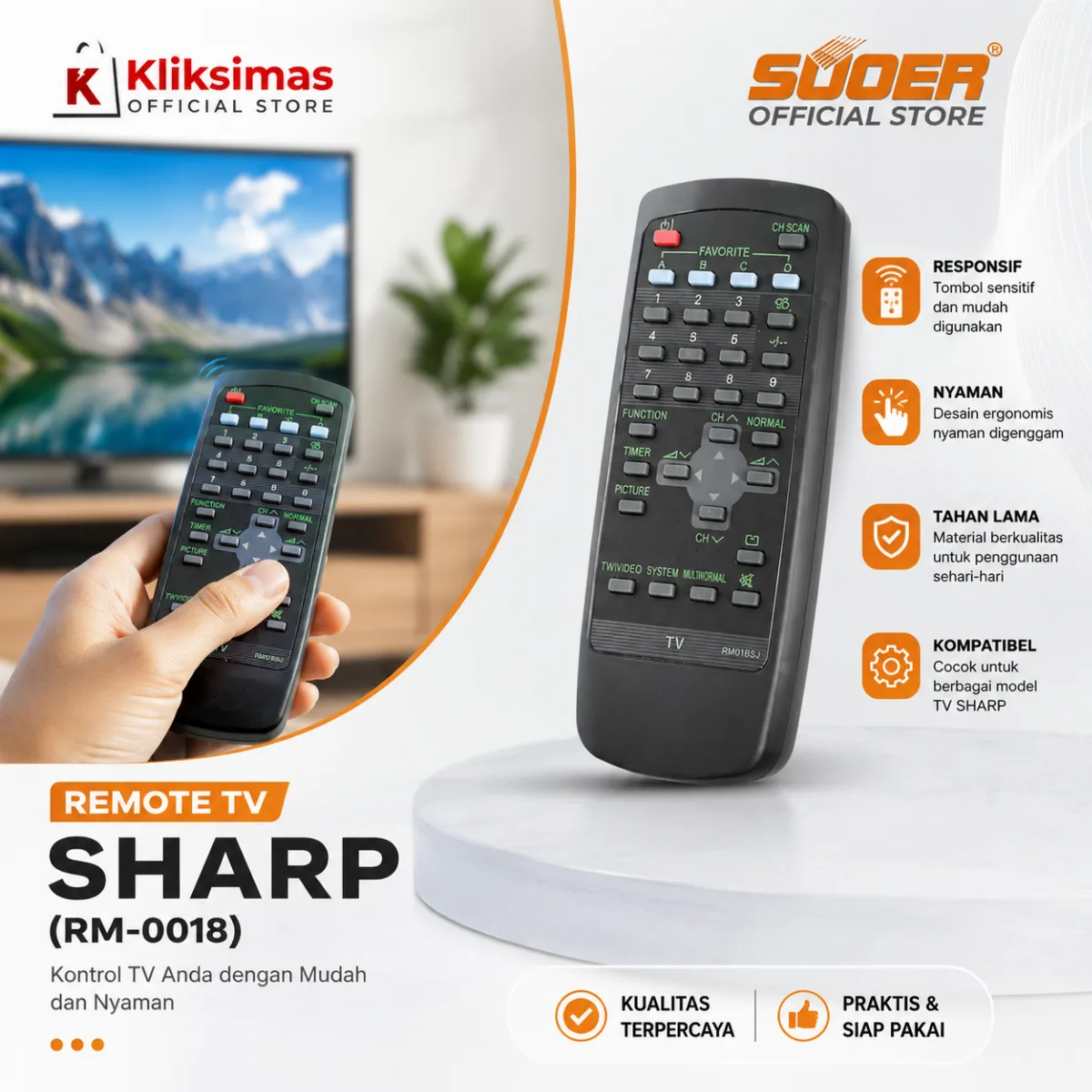 REMOTE TV SHARP 0018 UNIVERSAL